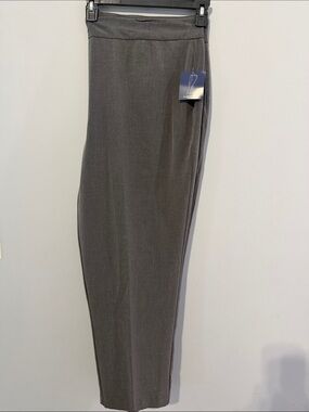 Basic Editions Women's Gray Knit Pencil Skirt